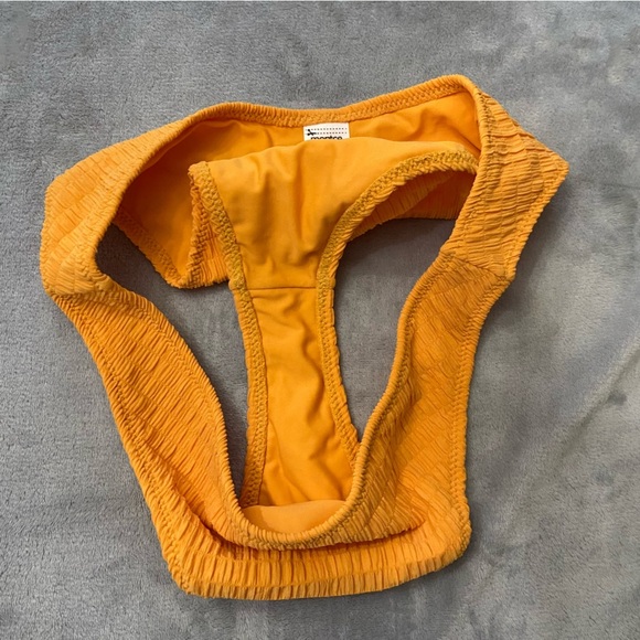 NEW! Montce Mari scrunch lulu zig-zag stitch bikini bottoms mango 24400 - Picture 5 of 7